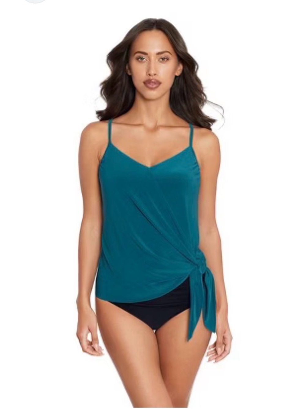 Magicsuit Palm Green Alex v-neck Tankini Swim Top with tie